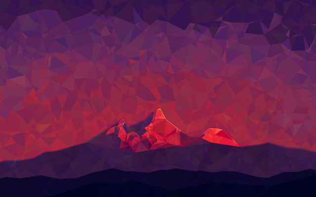 Red mountain purple sky red free wallpaper for desktop - medium preview image