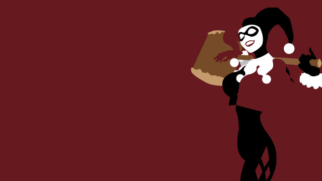 Woman cat shoulder cartoon minimalist free wallpaper for desktop - medium preview image