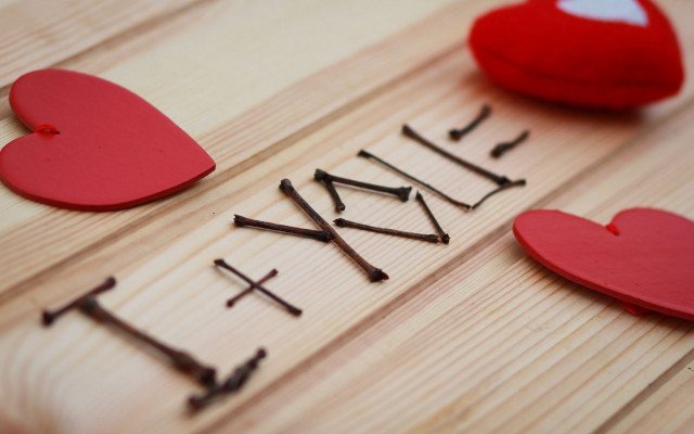 Wooden sign fix hearts nails free wallpaper for desktop - medium preview image