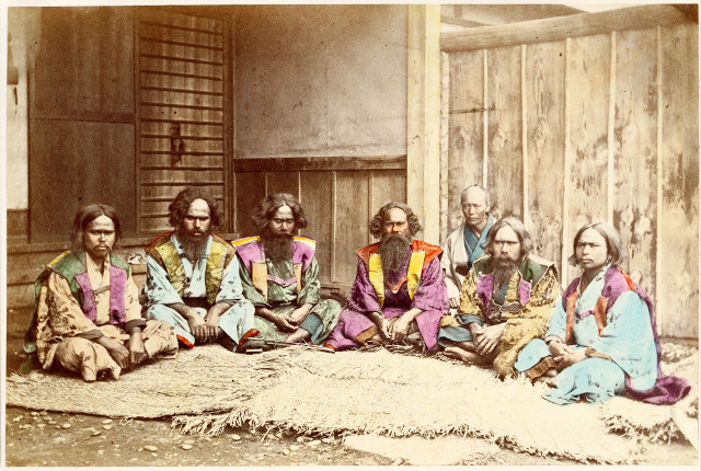 Men sitting ground building door free wallpaper for desktop - medium preview image