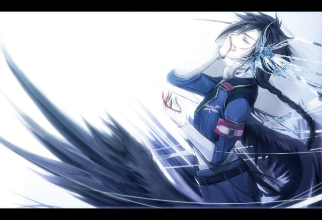 Woman long hair blue outfit #3 free wallpaper for desktop - medium preview image