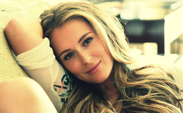 Woman long hair white shirt #8 free wallpaper for desktop - medium preview image