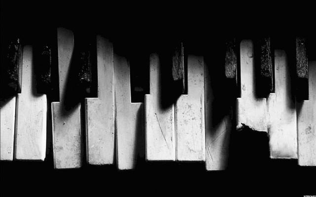 Black white piano keys fluxus free wallpaper for desktop - medium preview image