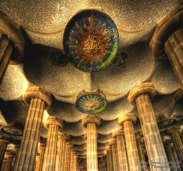 Ceiling circular painting columns interior free wallpaper for tablet - medium preview image