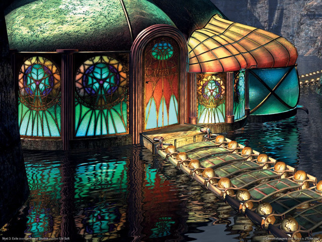 House stained glass window dock free wallpaper for desktop - medium preview image