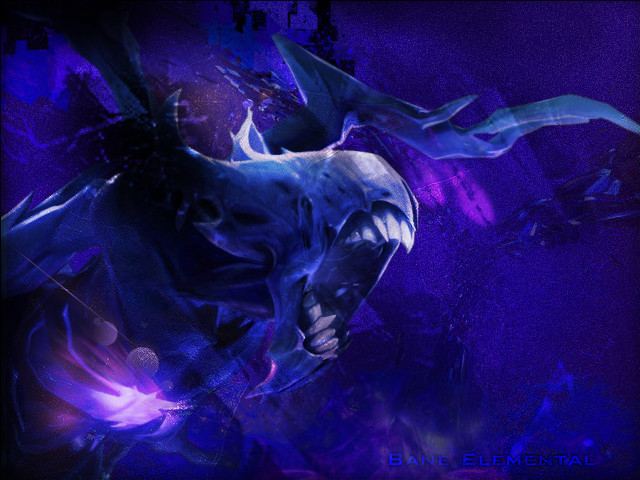 Blue demon digital painting purple free wallpaper for desktop - medium preview image
