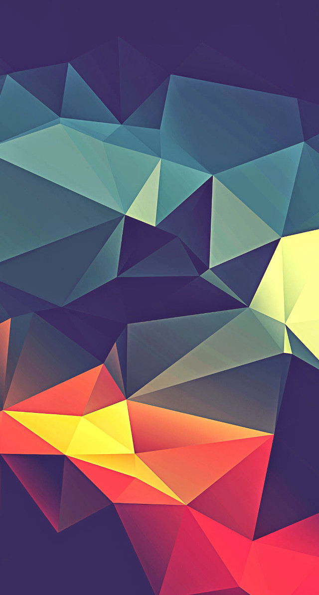 Colorful abstract triangle yellow dark free wallpaper for mobile - medium preview image