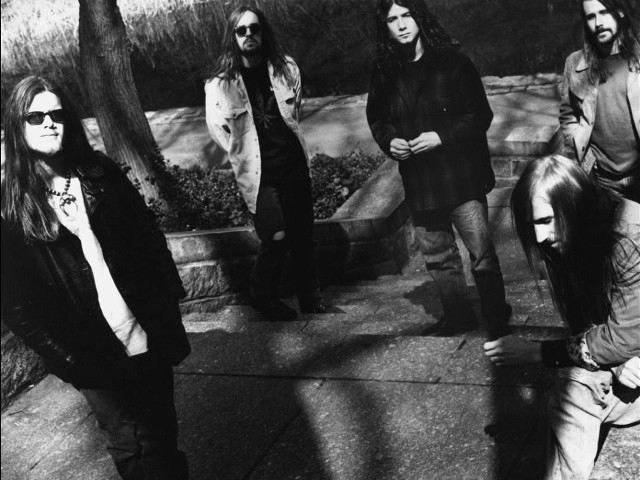 Group people sidewalk trees bushes free wallpaper for desktop - medium preview image