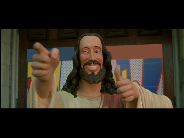 Jesus thumbs up smile statue free wallpaper for desktop - medium preview image