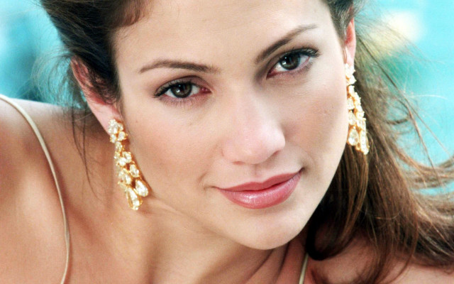 Woman earrings blue pool hyperrealism free wallpaper for desktop - medium preview image