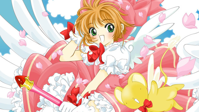 Cartoon character pink dress angel free wallpaper for desktop - medium preview image
