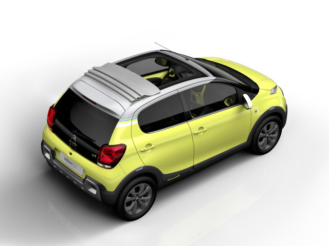 Yellow car hatchback back trunk free wallpaper for desktop - medium preview image