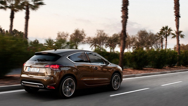 Brown car road palm trees free wallpaper for desktop - medium preview image