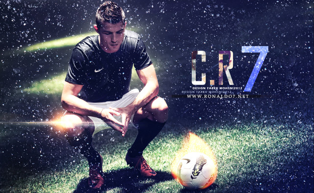 Man kneeling soccer ball field free wallpaper for desktop - medium preview image