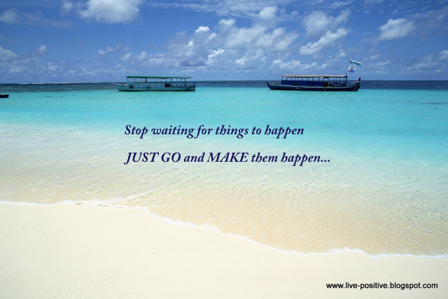 Beach boats quote waiting make free wallpaper for desktop - medium preview image