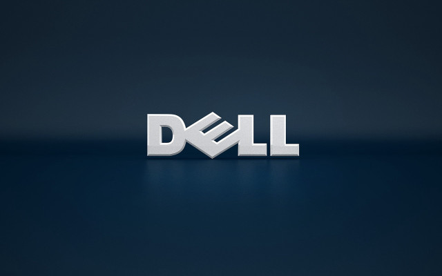 Dell logo dark background blue free wallpaper for desktop - medium preview image