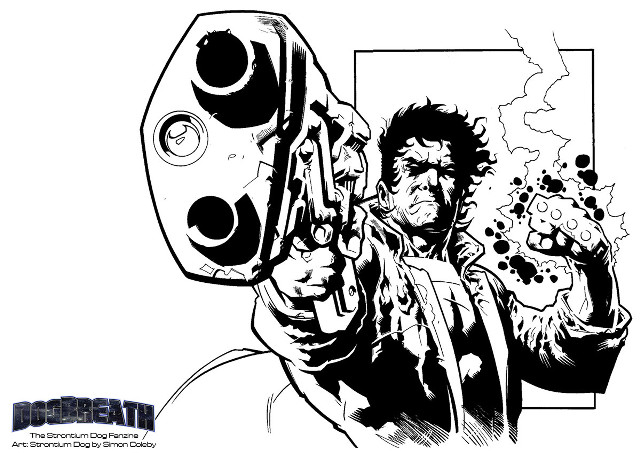 Man holding gun smoke drawing free wallpaper for desktop - medium preview image