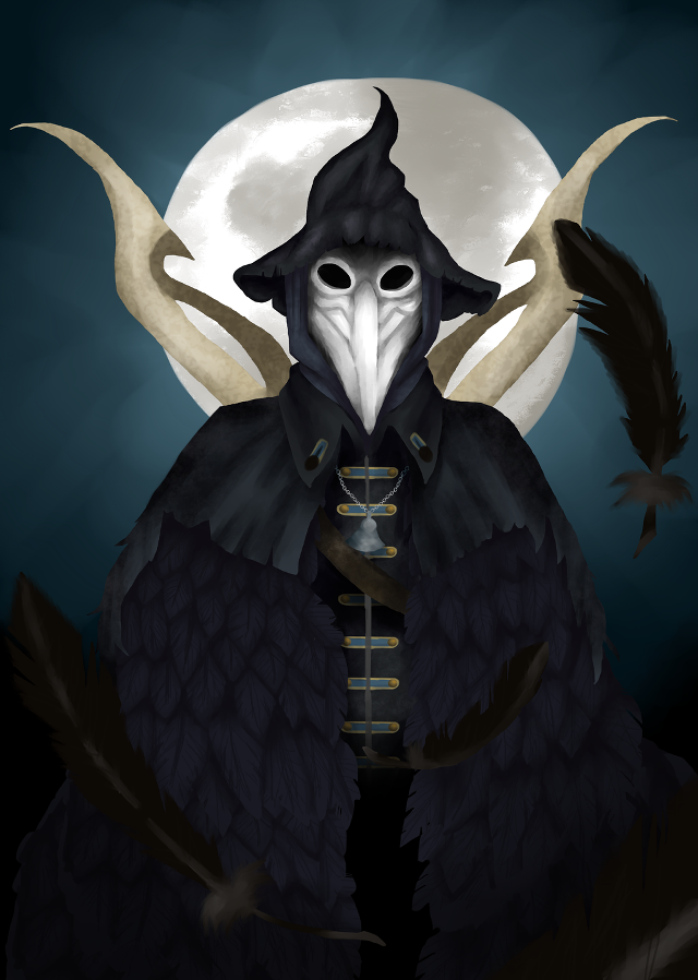 Black bird mask long tail free wallpaper for mobile - medium preview image