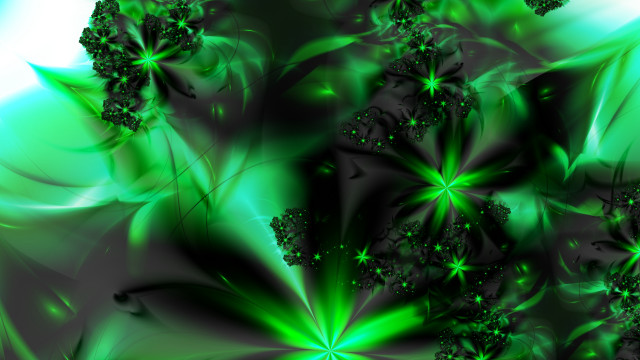 Green flower digital bamboo blurry free wallpaper for desktop - medium preview image