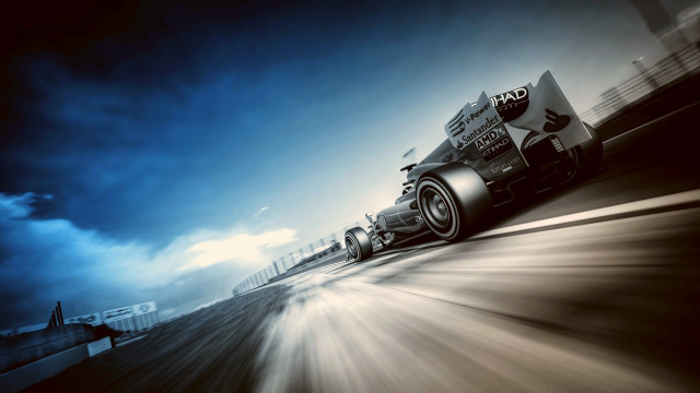 Racing car motion blur track free wallpaper for desktop - medium preview image