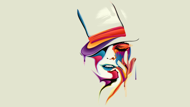 Colorful hat woman cigarette smile free wallpaper for desktop - medium preview image