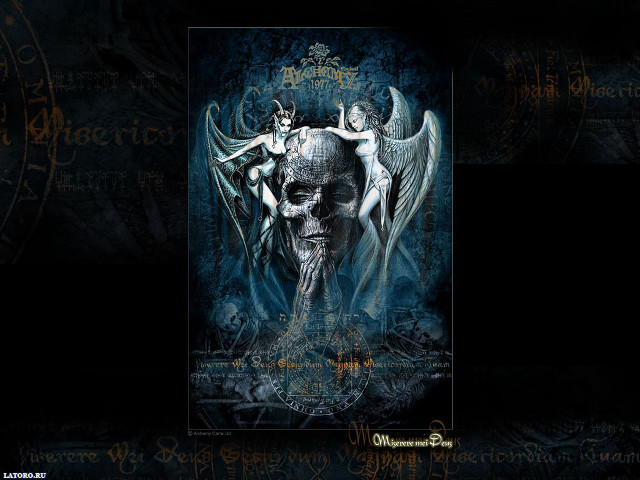 Skull wings demon face image free wallpaper for desktop - medium preview image