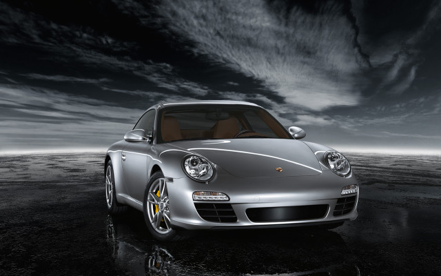 Silver sports car wet surface #2 free wallpaper for desktop - medium preview image