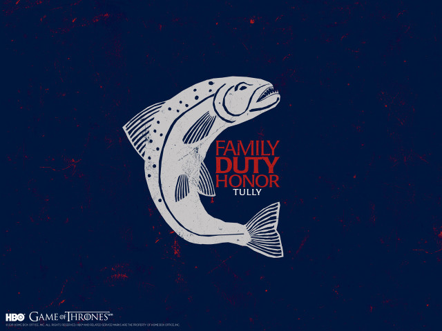 Fish family duty honor blue free wallpaper for desktop - medium preview image