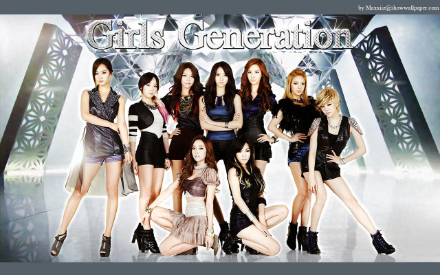 Girls generation group photo sign free wallpaper for desktop - medium preview image