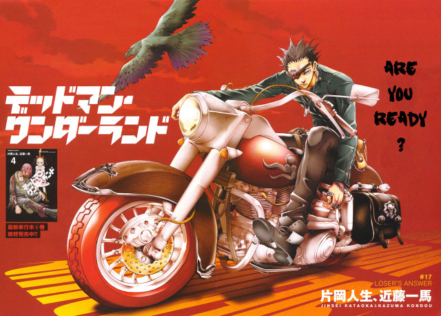 Man motorcycle bird flying poster free wallpaper for desktop - medium preview image