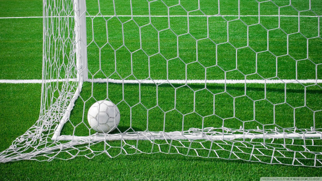 Soccer ball goal net field free wallpaper for desktop - medium preview image