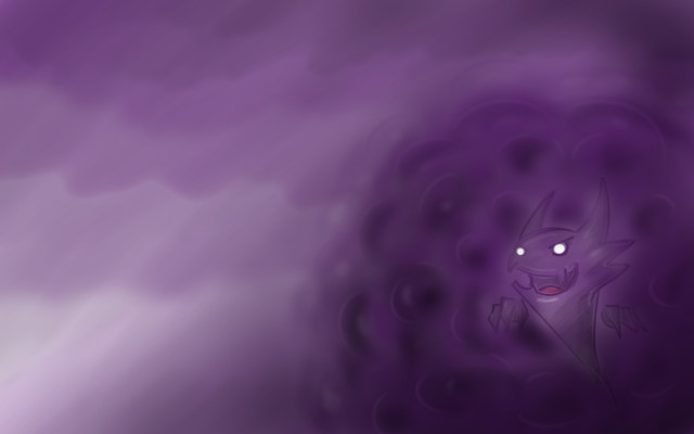 Purple background face black outline free wallpaper for desktop - medium preview image