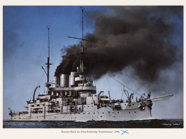 Battleship smoke stacks boat water #2 free wallpaper for desktop - medium preview image