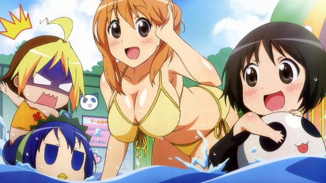 Anime girls bathing suits water #2 free wallpaper for desktop - medium preview image