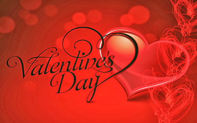 Valentines day background heart red free wallpaper for desktop - medium preview image