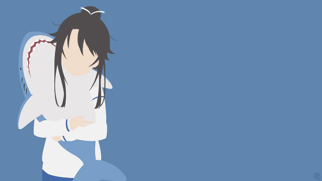 Woman shark head blue object free wallpaper for desktop - medium preview image