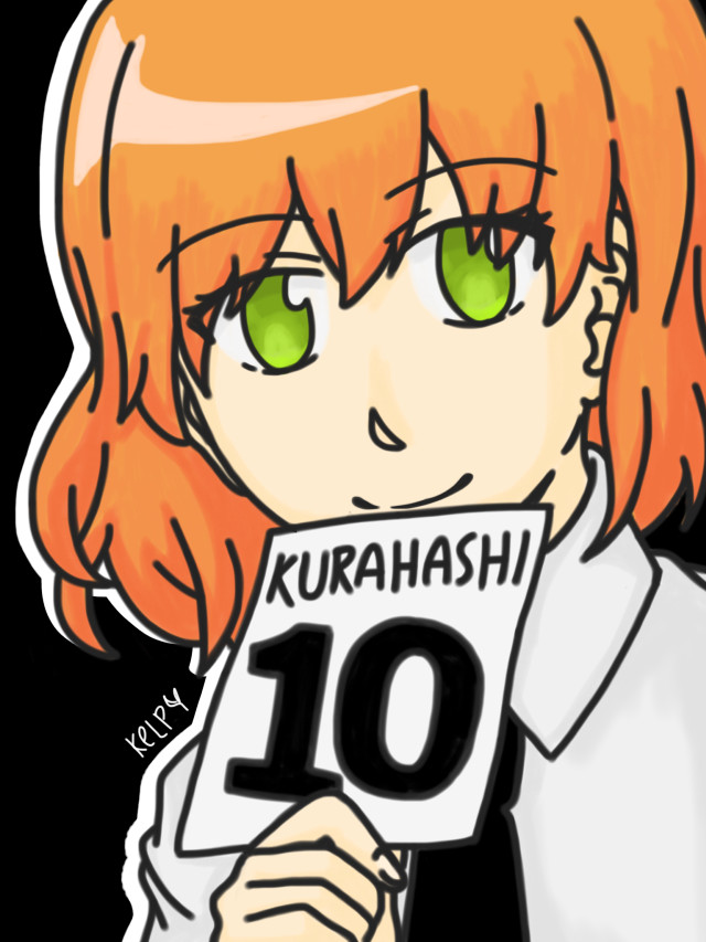 Girl green eyes sign kurashi free wallpaper for mobile - medium preview image