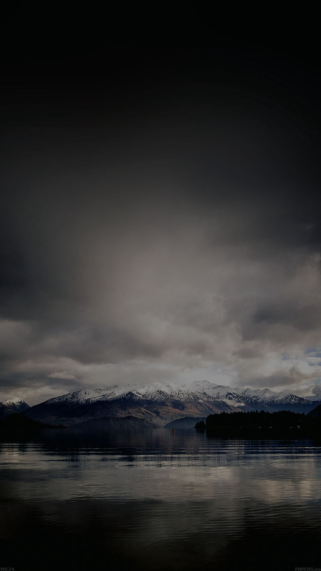 Boat lake mountains cloudy sky free wallpaper for mobile - medium preview image