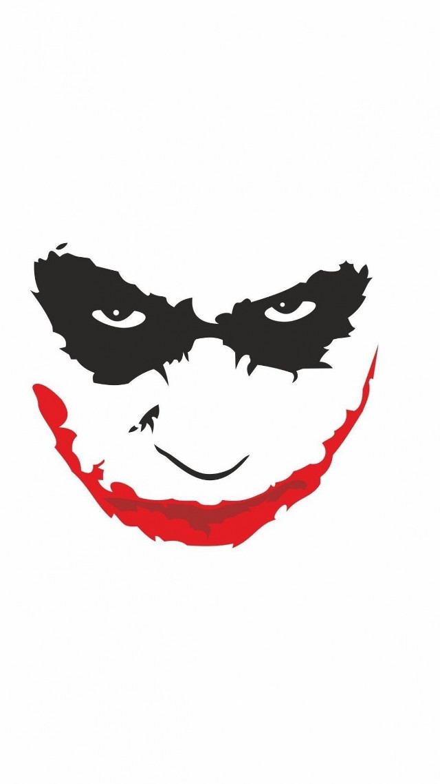 Joker face red nose black free wallpaper for mobile - medium preview image