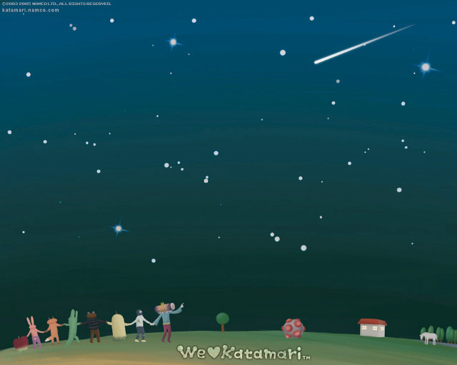 Group people hill stars shooting free wallpaper for desktop - medium preview image