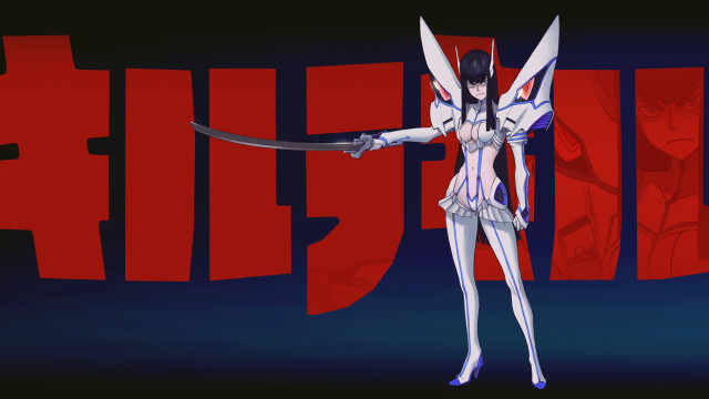 Woman white outfit sword red free wallpaper for desktop - medium preview image