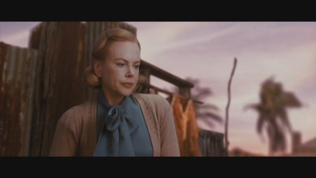 Woman fence palm trees sky free wallpaper for desktop - medium preview image