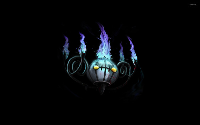 Dark background strange object flames free wallpaper for desktop - medium preview image