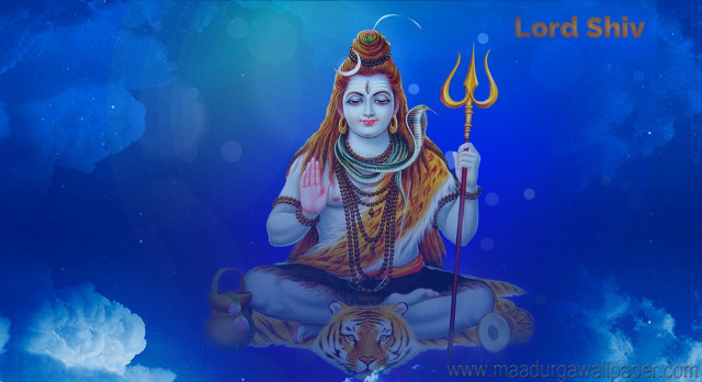 Lord shivva cloud staff blue free wallpaper for desktop - medium preview image