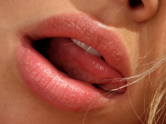 Close up woman lips white free wallpaper for desktop - medium preview image