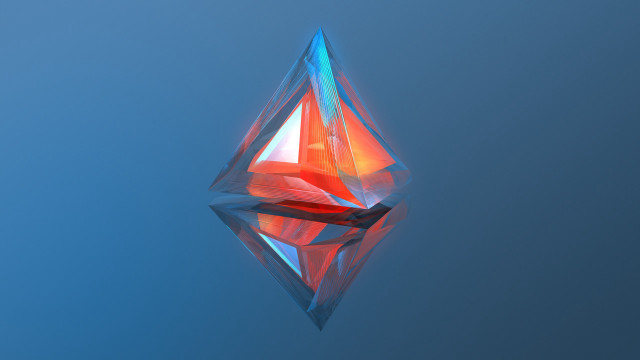 Colorful diamond shaped object blue free wallpaper for desktop - medium preview image
