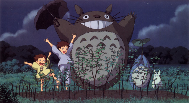 Cartoon man woman totoro cat free wallpaper for desktop - medium preview image