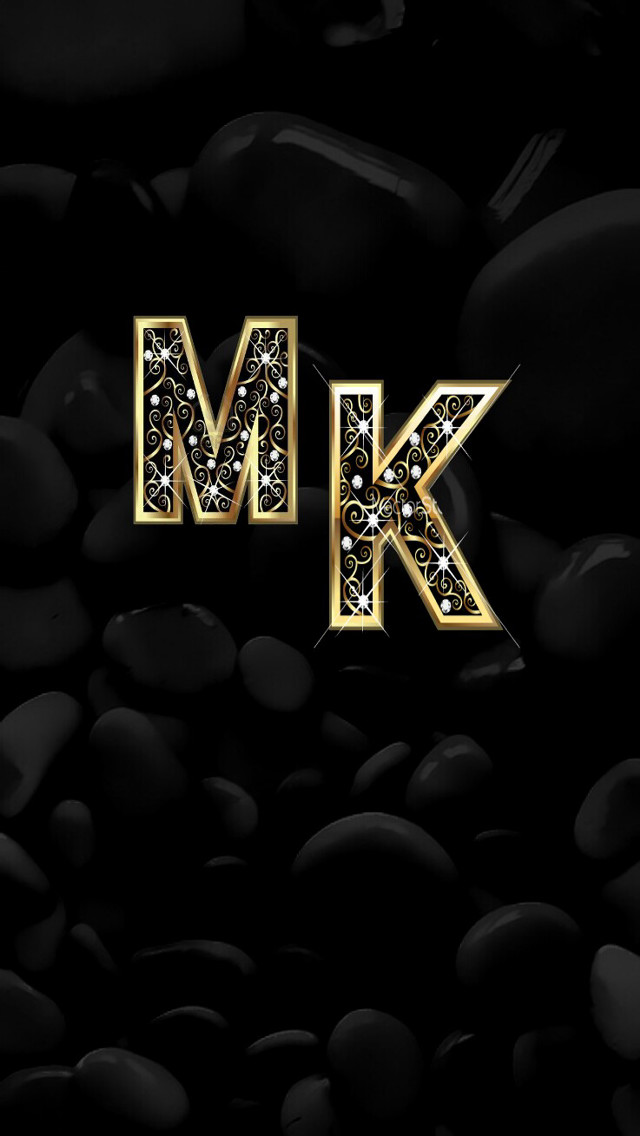 Black gold letter black background free wallpaper for mobile - medium preview image