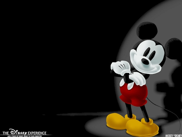 Mickey mouse black background red free wallpaper for desktop - medium preview image