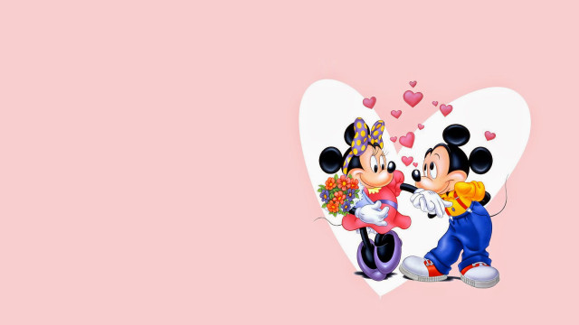 Mickey minnie mouse wallpaper hearts free wallpaper for desktop - medium preview image